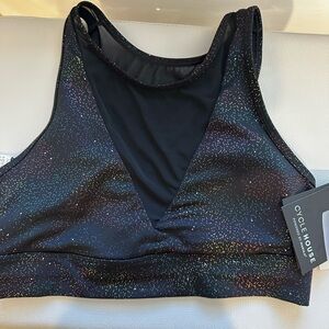 Cycle House by Marika Women's Black Sparkle Sport Brad NWT Medium